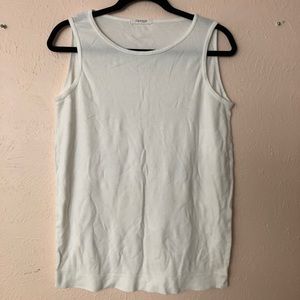 The tapered collection white tank